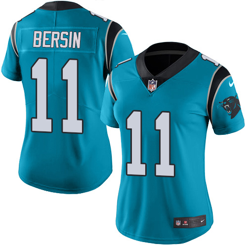 Women's Limited Brenton Bersin Nike Jersey Blue - #11 Rush NFL Carolina Panthers